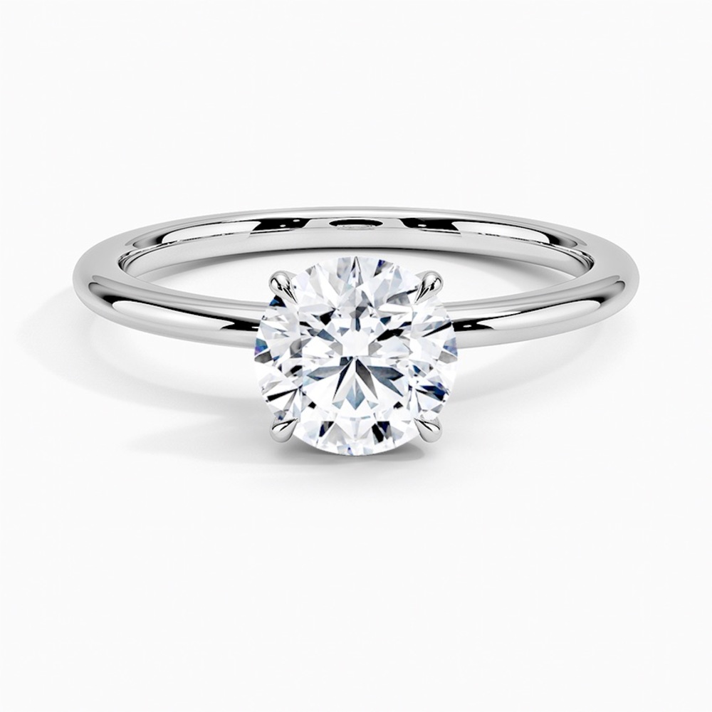 New, 1 carat moissanite engagement ring in a .925 silver setting, 6.5 ring size.
